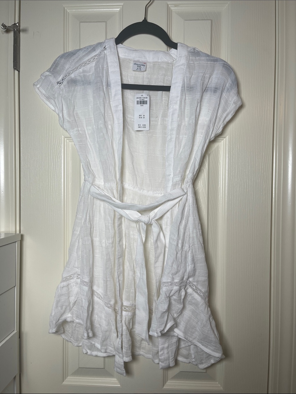 abercrombie kids White Lightweight Tie-Waist Dress